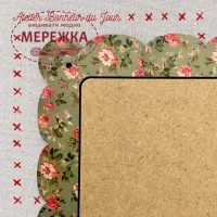 Фото Atelier Bonheur du jour Рамка Cadre nuage Rectangle, троянди на хакі CD-35-FDVT