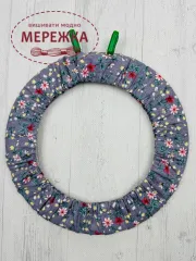 Фото JustCraft чохол для п'ялець Nurge металеві 19,5 см. (квіти на бузковому)