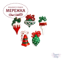 Фото Dress It Up набір пришивних декоративних гудзиків Christmas Ornaments 7475