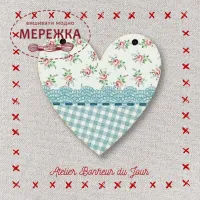 Фото Atelier Bonheur du jour Гудзик Серце блакитне CJ-04-BL