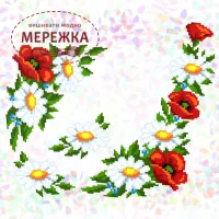 Водорозчинний флізелін Букет з ромашками