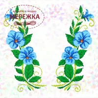 Водорозчинний флізелін Блакитні квіти