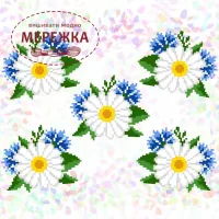 Водорозчинний флізелін К311, Волошки і Ромашки