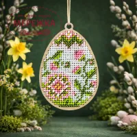 Фото Набір для вишивання бісером Кольорова Великодня Писанка D-10