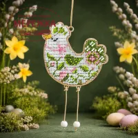 Фото Набір для вишивання бісером Кольорова Курочка-Веснянка D-11