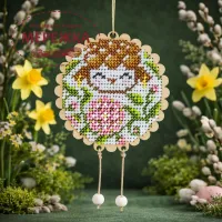 Фото Набір для вишивання бісером Кольорова Баранчик Тепла D-12