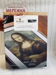 Набір для вишивання гобеленом DMC "Мона Ліза", на страміні з малюнком фото