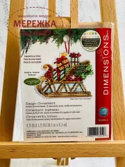 Фото набір для вишивання новорічної іграшки Сани