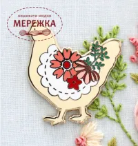 Фото Flamingo Toes Магнітний тримач для голок Farmhouse Floral Chicken