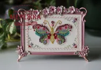 Фото Шовковиця Рамка для оформлення Frame FLORAL WIDE Pink Рожева 18,5х14,5см (віконце 15,8х9,5см) FFWP
