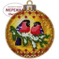 Фото набір для вишивання новорічної іграшки