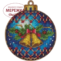 Фото набір для вишивання новорічної іграшки