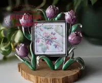 Фото Шовковиця Рамка для оформлення Frame TULIP Violet Бузковий, 16х15,5см (віконце 7х7см) FTV