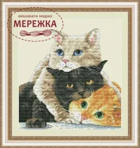 Фото Набір для вишивання хрестиком Olanta Пухнасті друзі VN-124