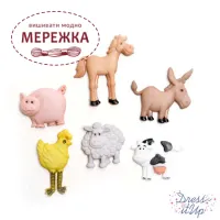 Фото Dress It Up набір пришивних декоративних гудзиків Funny Farm 4667