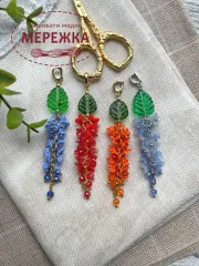 Фото Hobby Bee Маячок для ножиць Гроно блакитні квіти (срібло)