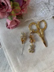 Фото Hobby Bee Набір китичка та голка-пін Кришталеві ведмедики