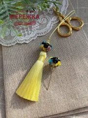 Фото Hobby Bee Набір китичка та голка-пін, Квітучі овечки