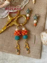 Фото Hobby Bee Набір маячок для ножиць та голка-пін Кораловий риф