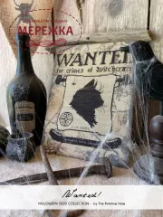 Фото The Primitive Hare Схема Wanted+тканина Dark Spell 30ct