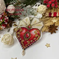 Фото Набір для вишивання хрестиком Сузір'я Єдинорога Серце надії (прозора з гнучкого пластика з підвісом) 1033 гн