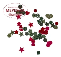 Фото Just Another Button гудзики Christmas Red and Green Sprinkle Mix fun1020