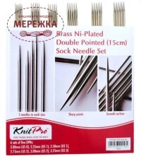 Фото KnitPro набір шкарпеткових металевих спиць 15 см Nova Metal 10651