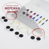 Фото KnitPro набір знімних алюмінієвих коротких спиць Deluxe Smartstix 42161