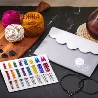 Фото KnitPro набір знімних акрилових спиць Delux Trendz 50618