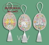 Фото Набір для вишивання хрестиком ВДВ Великодні іграшки М-0390