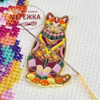 Фото Meloca Designs Магнітний тримач для голок  Mandala Cat Needle Minder