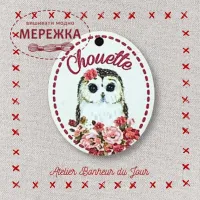 Фото Atelier Bonheur du jour Гудзик Сова у квітах MS-70