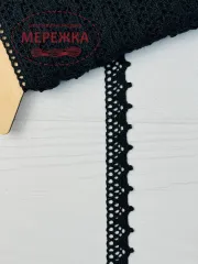 Фото Мереживо чорне, 100% бавовна (130) 110/5
