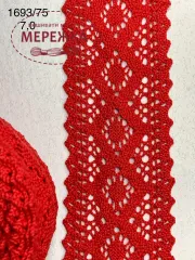 Фото мереживо червоне 7 см.