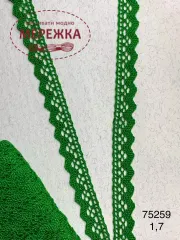 Фото мереживо зелене 1,7 см.