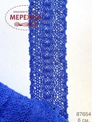 Фото мереживо синє 6 см.