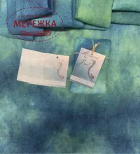 Фото Рівномірне полотно The Primitive Hare ручного фарбування Mermaid soul Linen 36 ct 40*45 см.