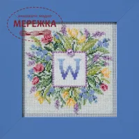 Фото Набір для вишивання в змішаній техніці Mill Hill Квіткова монограма MH14-2616
