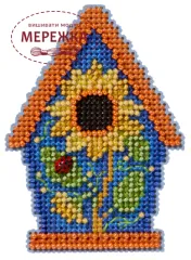 Фото Набір для вишивання  в змішаній техніці Mill Hill Розфарбована шпаківня MH18-2615