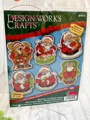 Фото набір для вишивання на пластиковій канві Веселий Санта