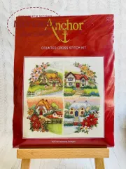 Фото набір для вишивання Anchor Котеджі всіх сезонів