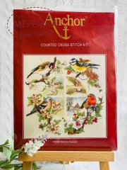 Фото набір для вишивання хрестиком Анкор Птахи та сезони РСЕ880
