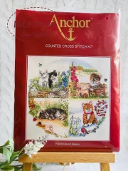 Фото набір для вишивання хрестиком Анкор Коти та сезони