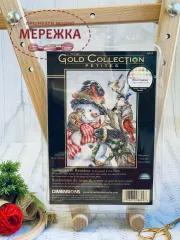 Фото набір для вишивання Сніговик та олень 08824