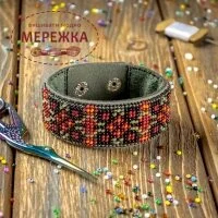 Фото Набір для вишивання бісером WonderlandCrafts браслета на штучній шкірі FLBB-111