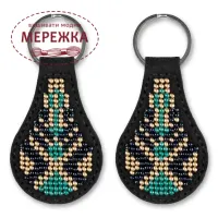 Фото Набір для вишивання хрестиком WonderlandCrafts брелок на штучній шкірі FLBB-089
