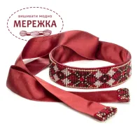 Фото Набір для вишивання бісером WonderlandCrafts Чокер на штучній шкірі  (3 ? 30 см) FLBB-138