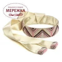Фото Набір для вишивання бісером WonderlandCrafts Чокер на штучній шкірі FLBB-139