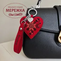 Фото Набір для вишивання хрестиком WonderlandCrafts шарм на сумку  на штучній шкірі FLHL-157