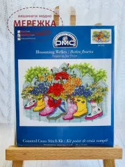 Фото набір для вишивання хрестиком ДМС Квітучі черевики